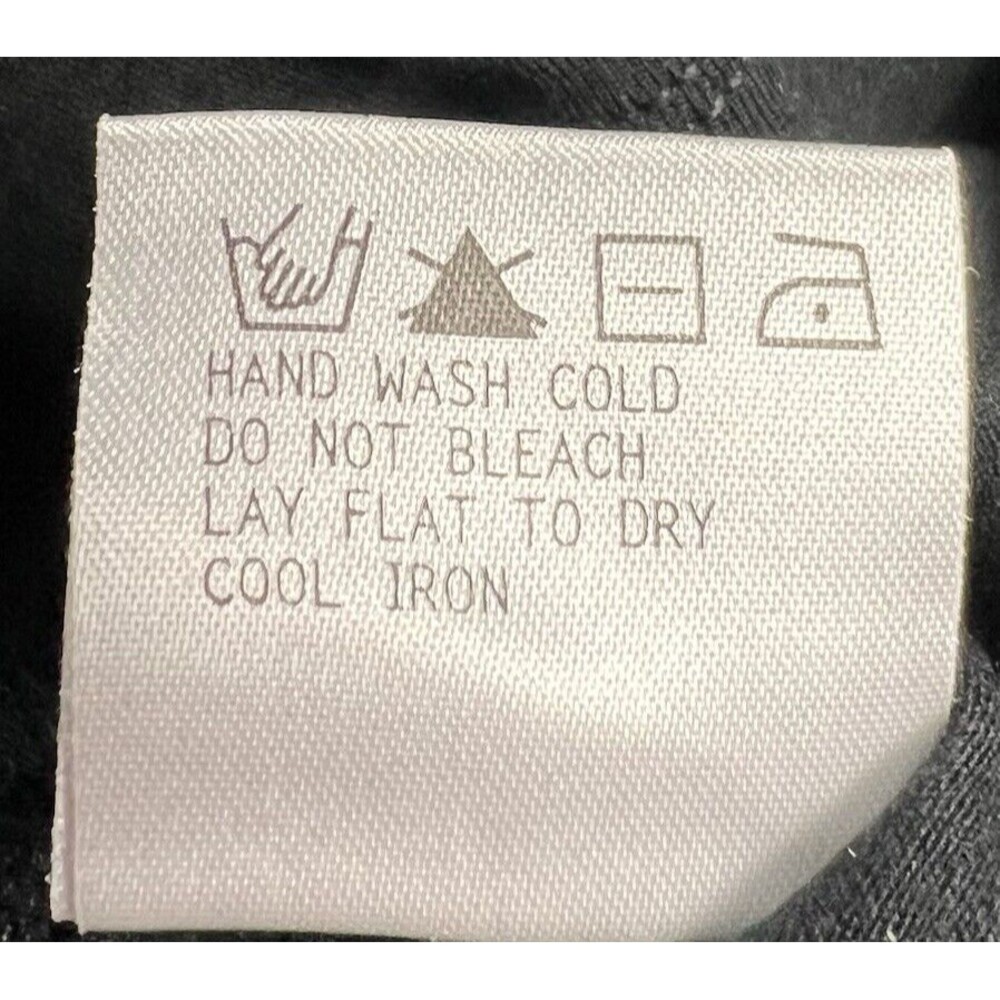 Sigrid Olsen‎ Shirt Womens Large Black Ribbon Neckline Quiet Luxury - Picture 4 of 4